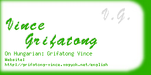 vince grifatong business card